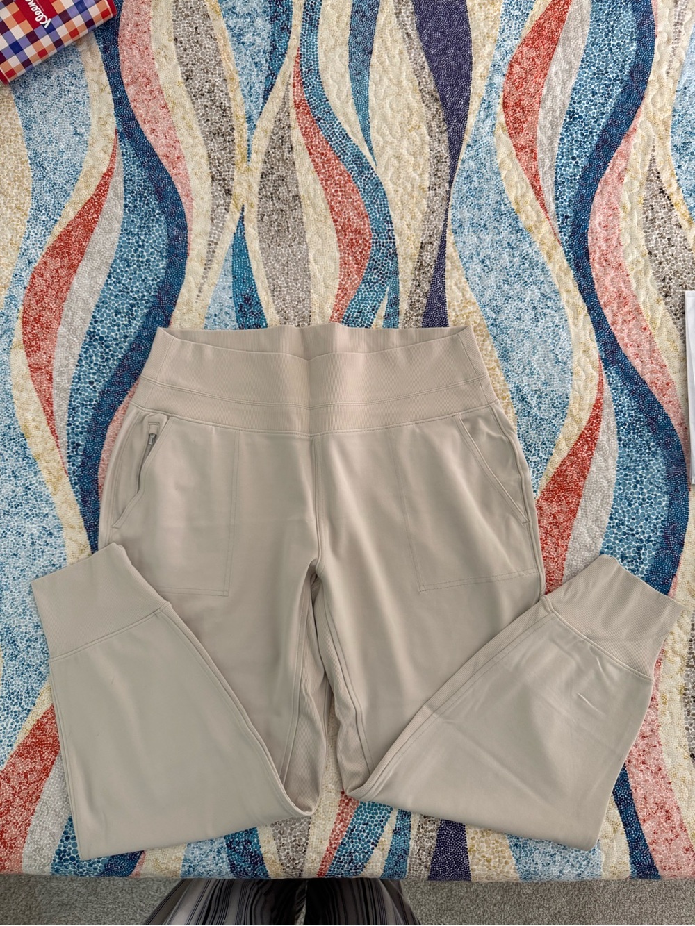 Athleta off white High-Waist Track Joggers